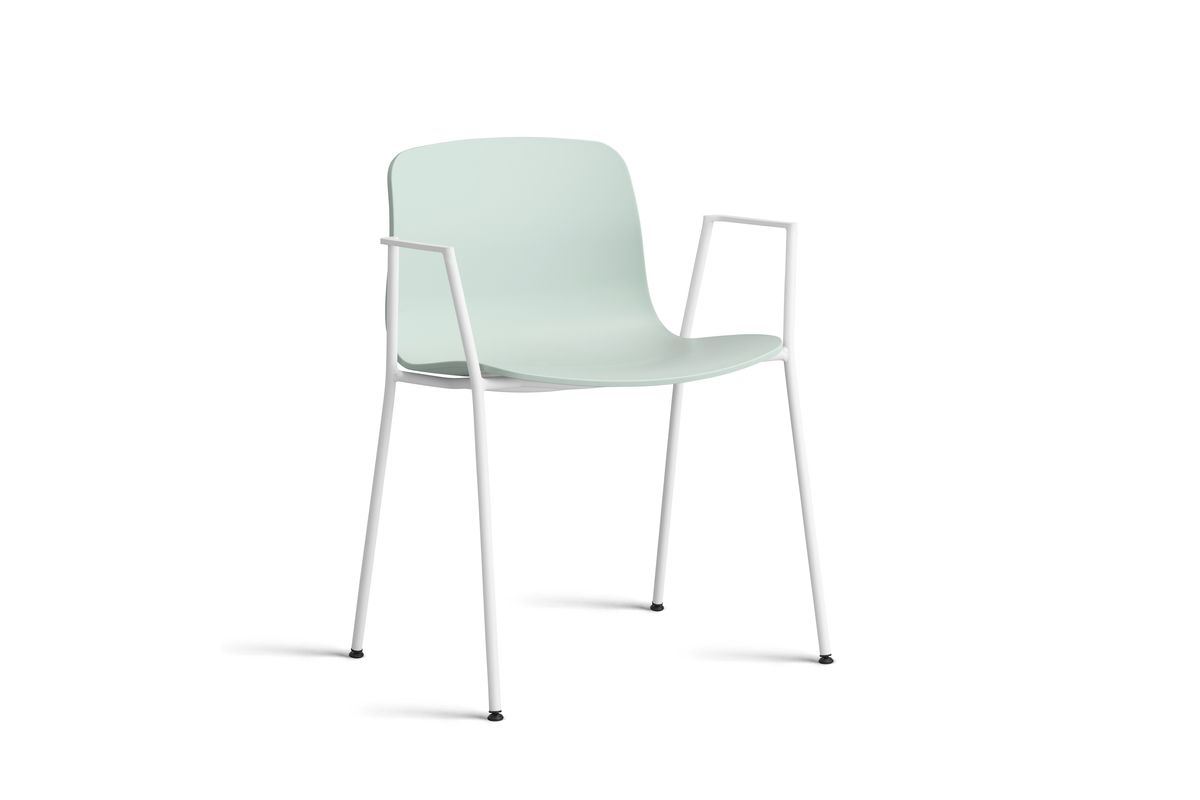 Billede af HAY AAC 18 About A Chair SH: 46 cm - White Powder Coated Steel/Dusty Mint