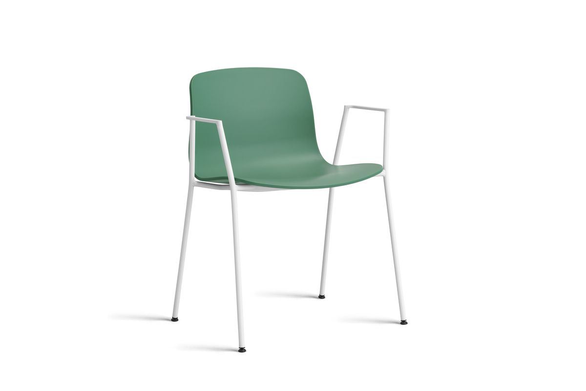 Billede af HAY AAC 18 About A Chair SH: 46 cm - White Powder Coated Steel/Teal Green