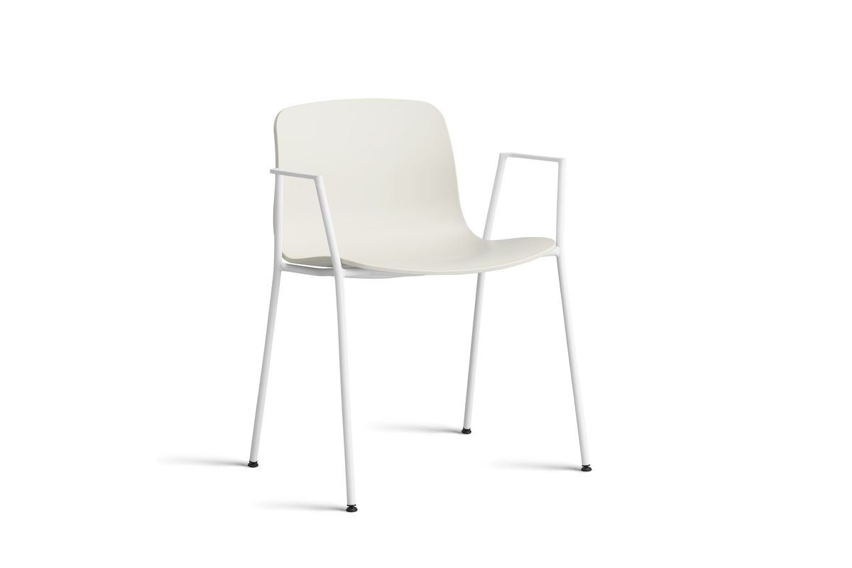 Billede af HAY AAC 18 About A Chair SH: 46 cm - White Powder Coated Steel/Melange Cream