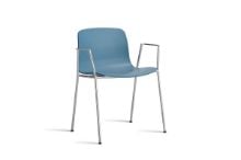 Billede af HAY AAC 18 About A Chair SH: 46 cm - Chromed Steel/Azure Blue