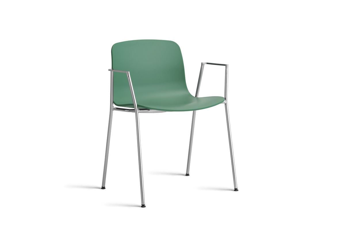 Billede af HAY AAC 18 About A Chair SH: 46 cm - Chromed Steel/Teal Green