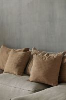 Billede af Ferm Living Brown Cotton Cushion 50x50 cm - Grid
