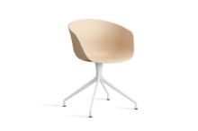 Billede af HAY AAC 20 About A Chair SH: 46 cm - White Powder Coated Aluminium/Pale Peach
