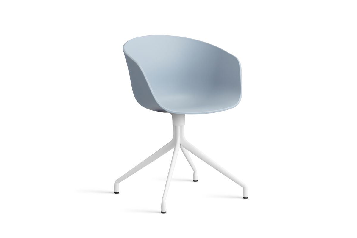 Billede af HAY AAC 20 About A Chair SH: 46 cm - White Powder Coated Aluminium/Slate Blue