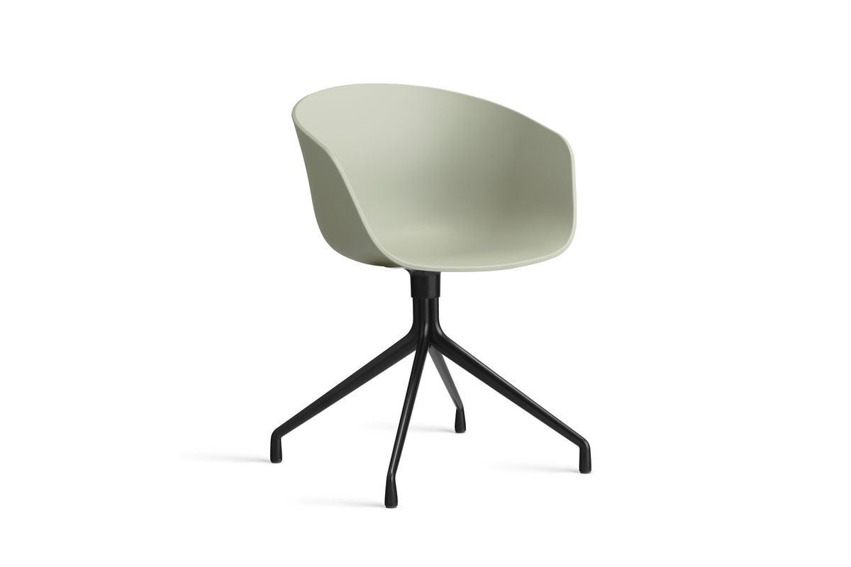 Billede af HAY AAC 20 About A Chair SH: 46 cm - Black Powder Coated Aluminium/Pastel Green