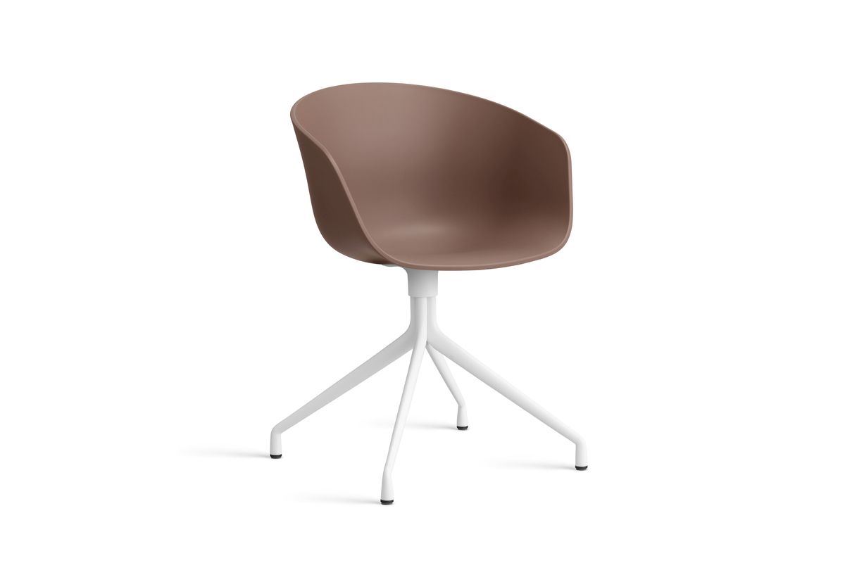 Billede af HAY AAC 20 About A Chair SH: 46 cm - White Powder Coated Aluminium/Soft Brick