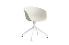 Billede af HAY AAC 20 About A Chair SH: 46 cm - White Powder Coated Aluminium/Melange Cream