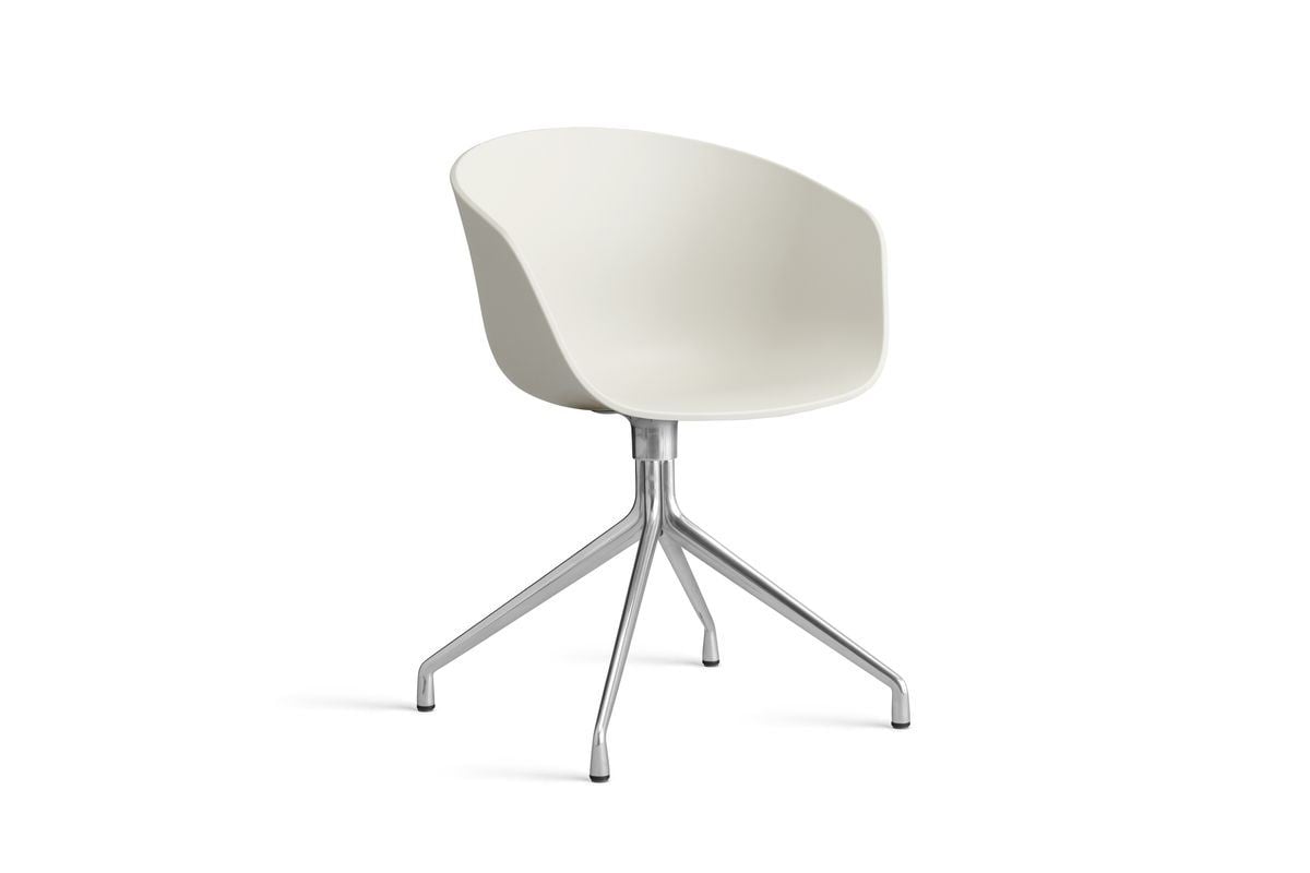 Billede af HAY AAC 20 About A Chair SH: 46 cm - Polished Aluminium/Melange Cream