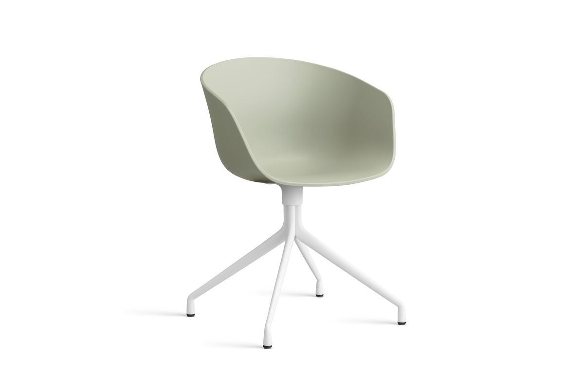 Billede af HAY AAC 20 About A Chair SH: 46 cm - White Powder Coated Aluminium/Pastel Green