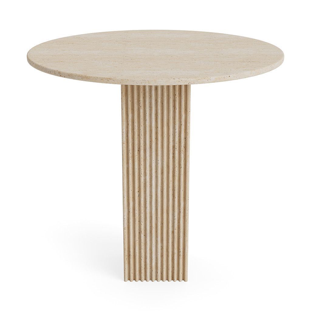 Billede af NORR11 Soho Dining Table Ø: 80 cm - Travertine