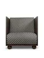 Billede af Ferm Living Rum Lounge Chair Check H: 84 cm - Dark Stained/Sand/Black 