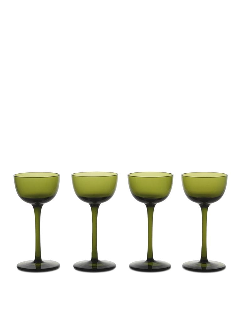 Billede af Ferm Living Host Liqueur Glasses Set of 4 - Moss Green