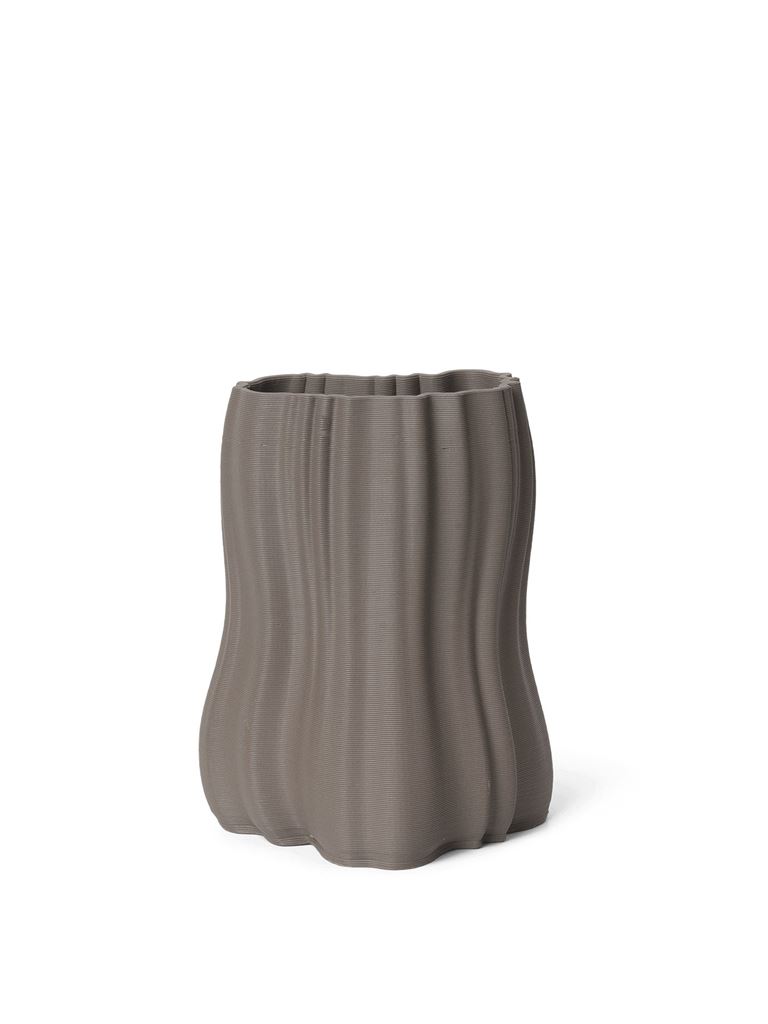Billede af Ferm Living Moire Vase Small H: 20 cm - Anthracite