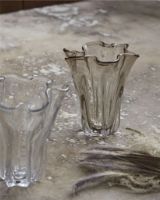 Billede af Nordal KOMNIO Vase H: 27 cm - Lys Brun Glas