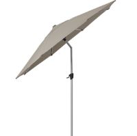 Billede af Cane-line Outdoor Sunshade Parasol M/Tilt Ø: 300 cm - Taupe M/Grow Parasolfod M/Hjul Inkl Planteboks 50 x 50 cm - Lava Grey 