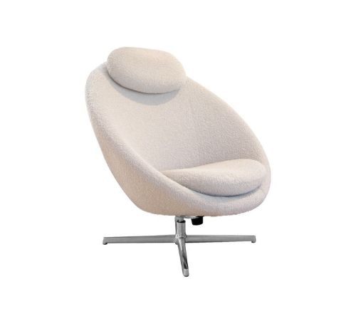 Cane-line Indoor Pace Loungestol inkl. Nakkehynde - White/Polished Aluminium