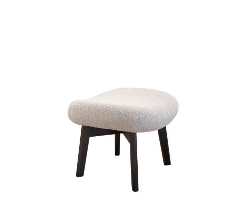 Cane-line Indoor Pace Fodskammel H: 45 cm - White/Dark Brown Mahogany
