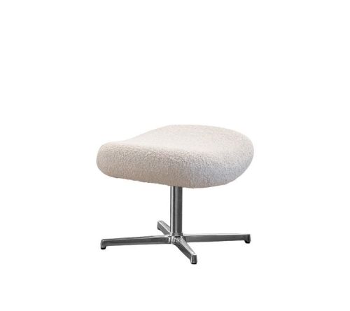 Cane-line Indoor Pace Fodskammel H: 45 cm - White/Polished Aluminium