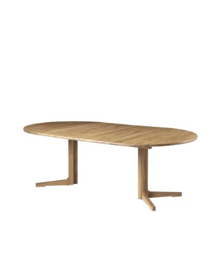 FDB Møbler C69E Ry Spisebord M. 2 Tillægsplader Ø: 120 cm - Olieret Eg