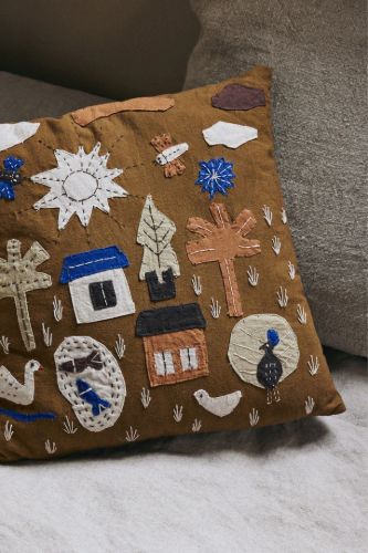 Ferm Living Village Cushion 40x40 cm - Sugar Kelp