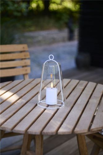 Sirius Albert LED Lanterne H: 23 cm - Hvid/Klar Glas