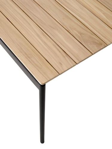 &Tradition Ville AV26 Andersen & Voll Outdoor Dining Table 90x220 cm - Warm Black/Teak