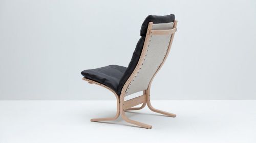 LK Hjelle Siesta Classic Lænestol Høj  - Nature/Hemsen Anilin Black