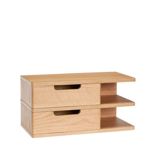 Hübsch Open Wall Shelf 40x20 cm - Natur Oak