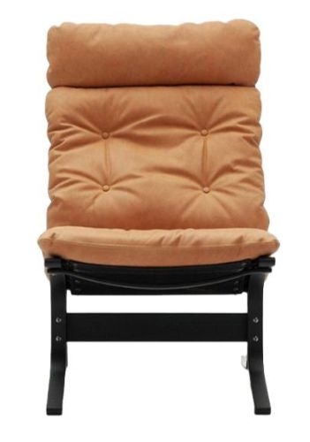 LK Hjelle Siesta Classic Lænestol Høj  - Black/Vintage Cognac