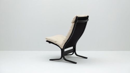 LK Hjelle Siesta Classic Lænestol Høj  - Black/Prescott Ivory