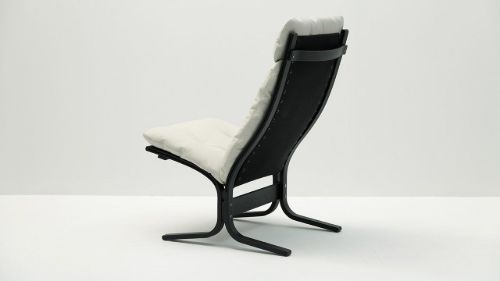 LK Hjelle Siesta Classic Lænestol Høj  - Black/Prescott Lamb