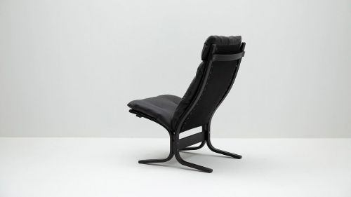 LK Hjelle Siesta Classic Lænestol Høj  - Black/Prescott Black Ink