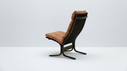 LK Hjelle Siesta Classic Lænestol Høj  - Black/Dunes Cognac