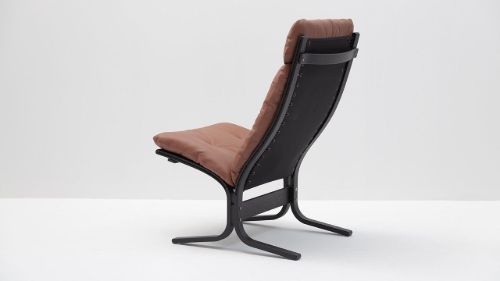 LK Hjelle Siesta Classic Lænestol Høj  - Black/Elmo Rustical Tan