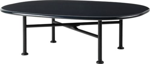 GUBI Carmel Coffee Table 87,5x70 cm - Midnight Black/Black Semi Matt