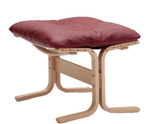 LK Hjelle Siesta Classic Fodskammel H: 45 cm - Nature/Elmo Rustical Red