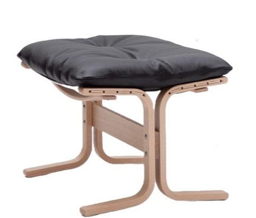 LK Hjelle Siesta Classic Fodskammel H: 45 cm - Nature/Elmo Rustical Black