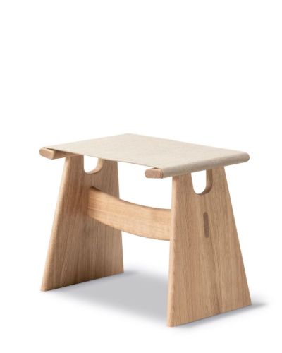 Fredericia Furniture Seto Stool  - Natur Canvas/Eg Lys Olie
