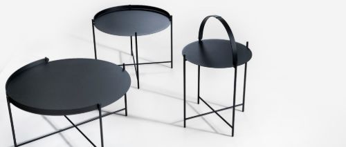 HOUE EDGE Tray Table Ø: 76 cm - Olive Green