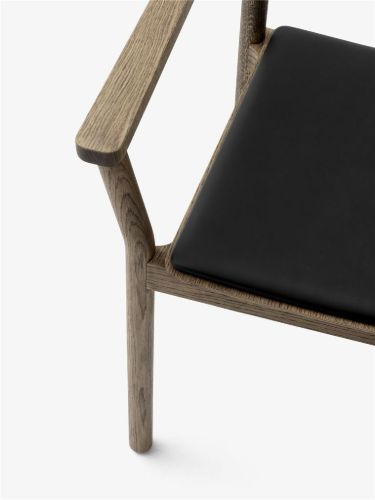 &Tradition Betty TK11 Armchair  - Smoked Oiled Oak/Noble Analine Leather Black
