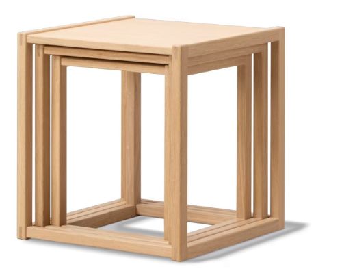 Fredericia Furniture BM375 Nesting Tables - Eg/Lys Olie