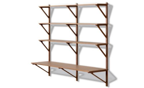 Fredericia Furniture BM29 Børge Mogensen Hylde m. Skriveplade B: 149 cm - Lakeret Valnød