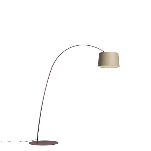 Foscarini Twiggy Elle Wood Gulvlampe H: 232cm - Burgundy/Oak