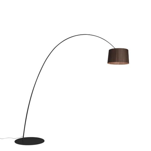 Foscarini Twiggy Elle Wood Gulvlampe H: 232cm - Black/Rosewood