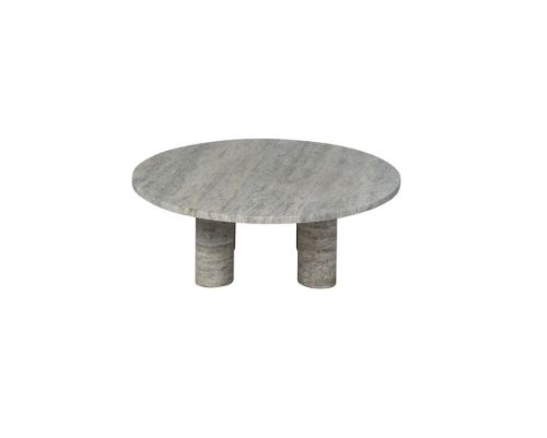 Blomus Volos Coffee Table L Round Ø: 75 cm - Silver Travertine