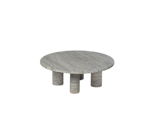 Blomus Volos Coffee Table L Round Ø: 75 cm - Silver Travertine