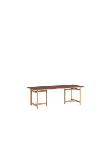 Moebe Rectangular Dining Table 220x90 cm - Burgundy
