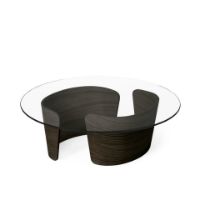 Billede af Sibast Furniture No 7 Loungebord 90x30 cm - Mørkolieret Eg/Glas