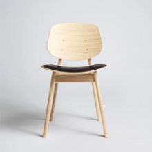 Billede af Ro Collection Pandora Spisebordsstol Sædepolstret SH: 44,4 cm - Soaped Oak/Standard Dark Brown