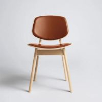 Billede af Ro Collection Pandora Spisebordsstol Sæde- og rygpolstret SH: 44,4 cm - Soaped Oak/Sandard Calvados